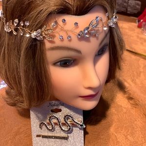 Set of 4 pieces headband and 3 hair clips